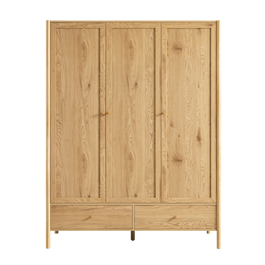 Linden Triple Wardrobe, Natural