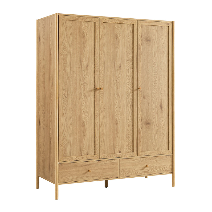 Linden Triple Wardrobe, Natural