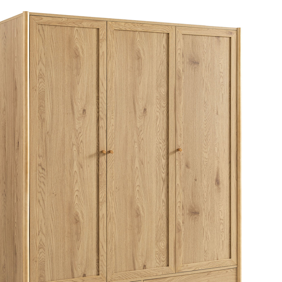 Linden Triple Wardrobe, Natural