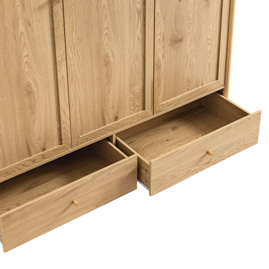 Linden Triple Wardrobe, Natural