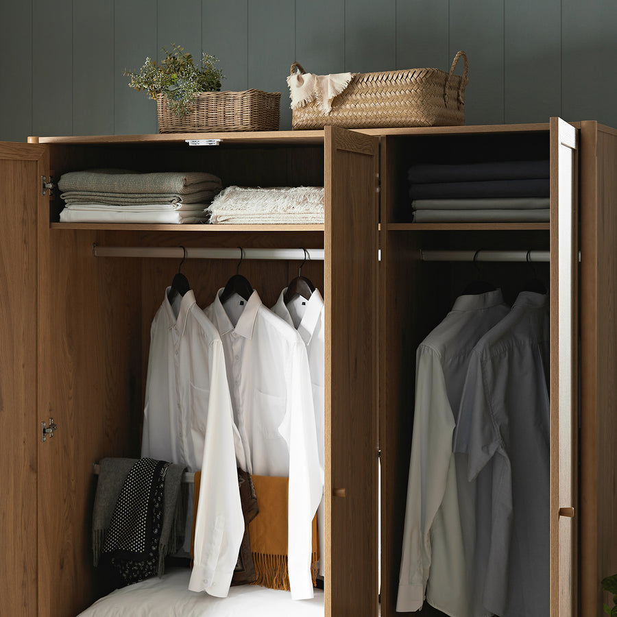 Linden Triple Wardrobe, Natural