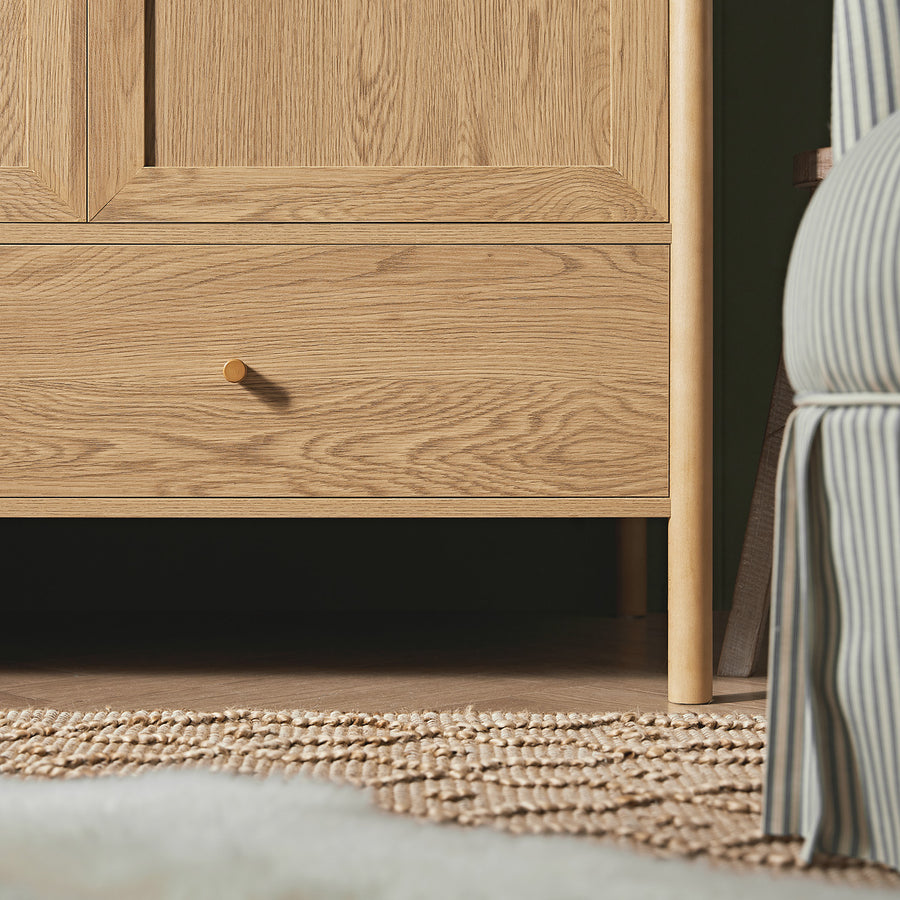 Linden Triple Wardrobe, Natural