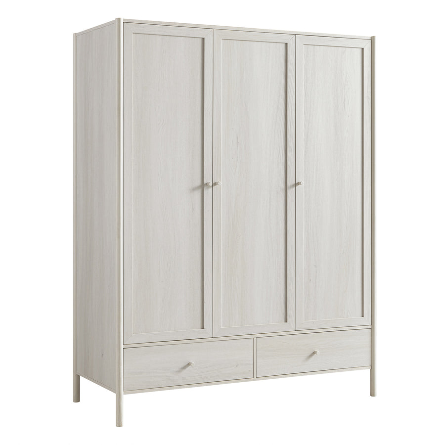 Linden Triple Wardrobe, White Washed