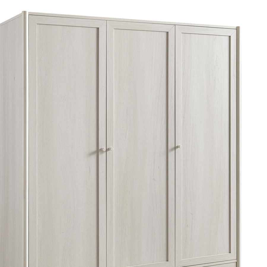 Linden Triple Wardrobe, White Washed