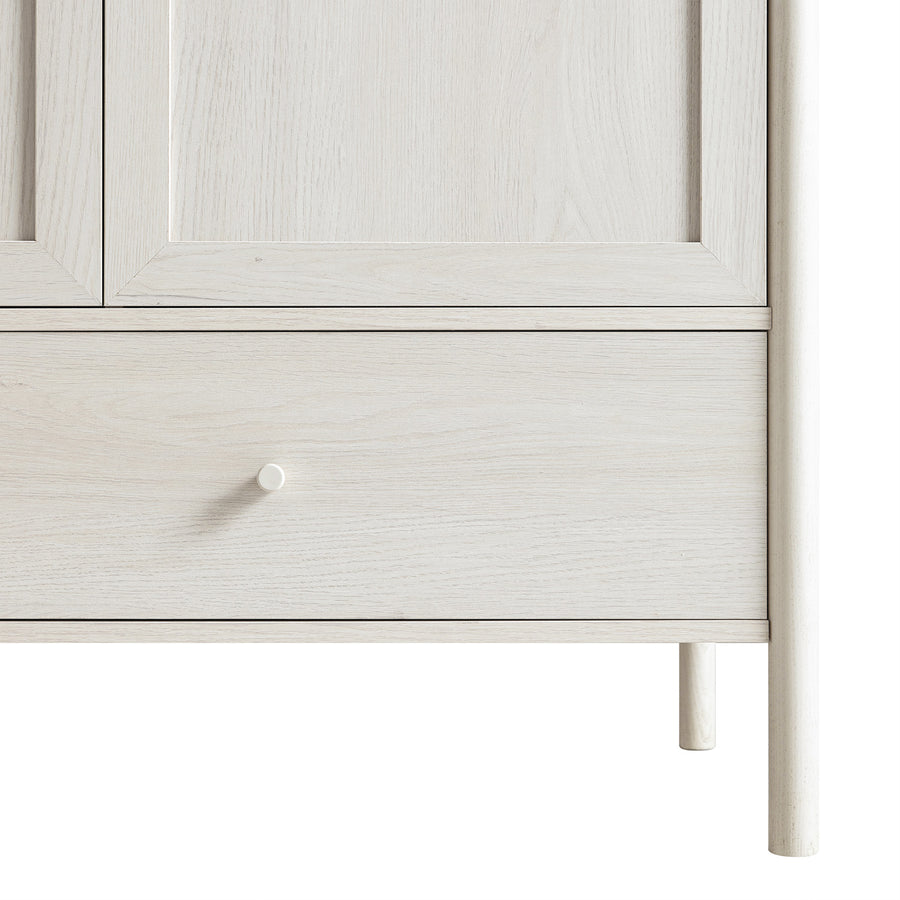 Linden Triple Wardrobe, White Washed