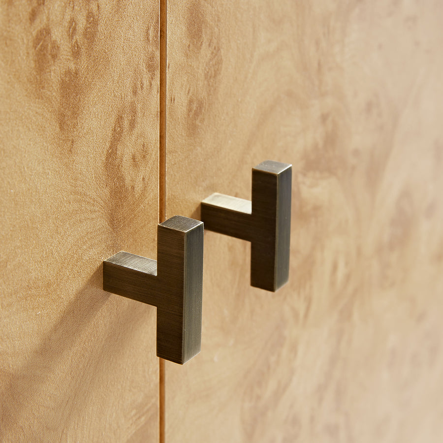 Marcel Double Wardrobe, Natural Burlwood