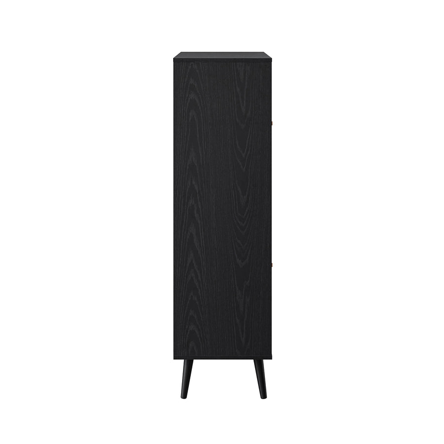 Frances Woven Rattan Writing Bureau, Black