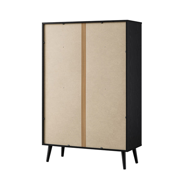 Frances Woven Rattan Writing Bureau, Black