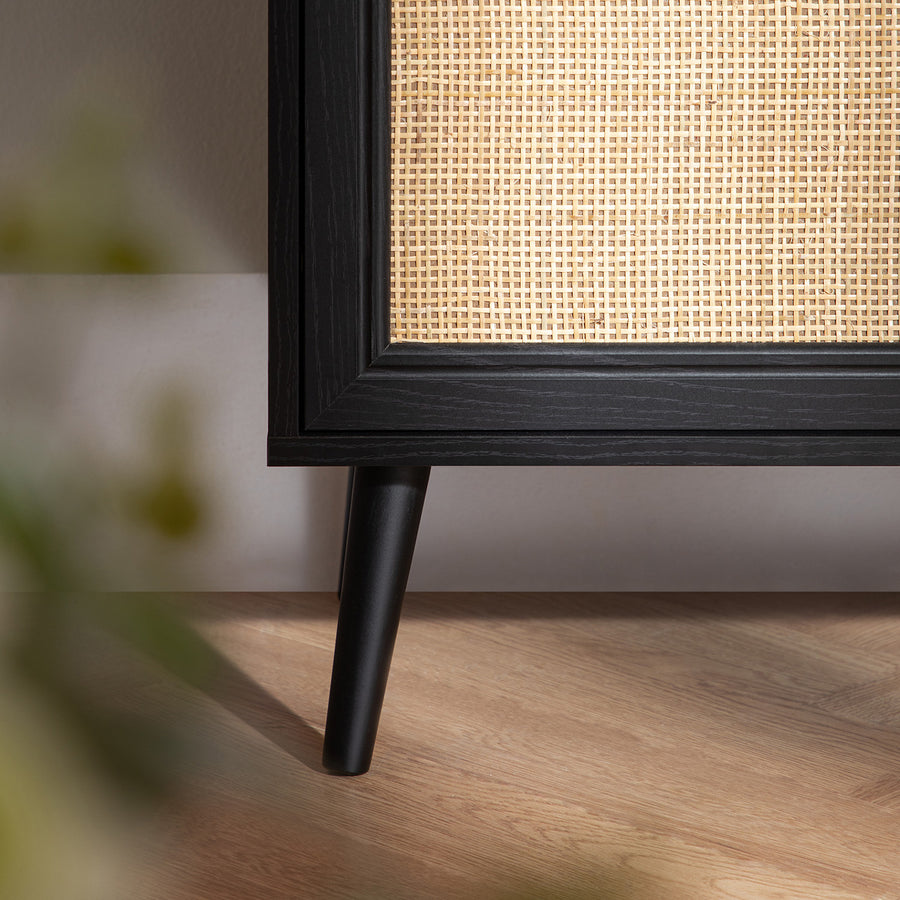 Frances Woven Rattan Writing Bureau, Black