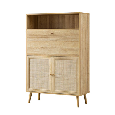 Frances Woven Rattan Writing Bureau, Natural