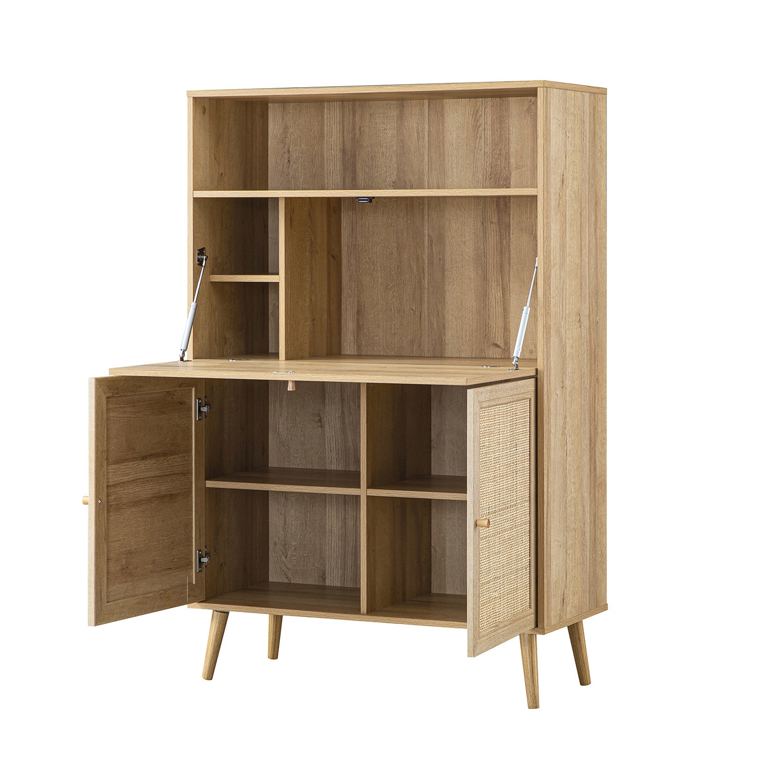 Frances Woven Rattan Writing Bureau, Natural