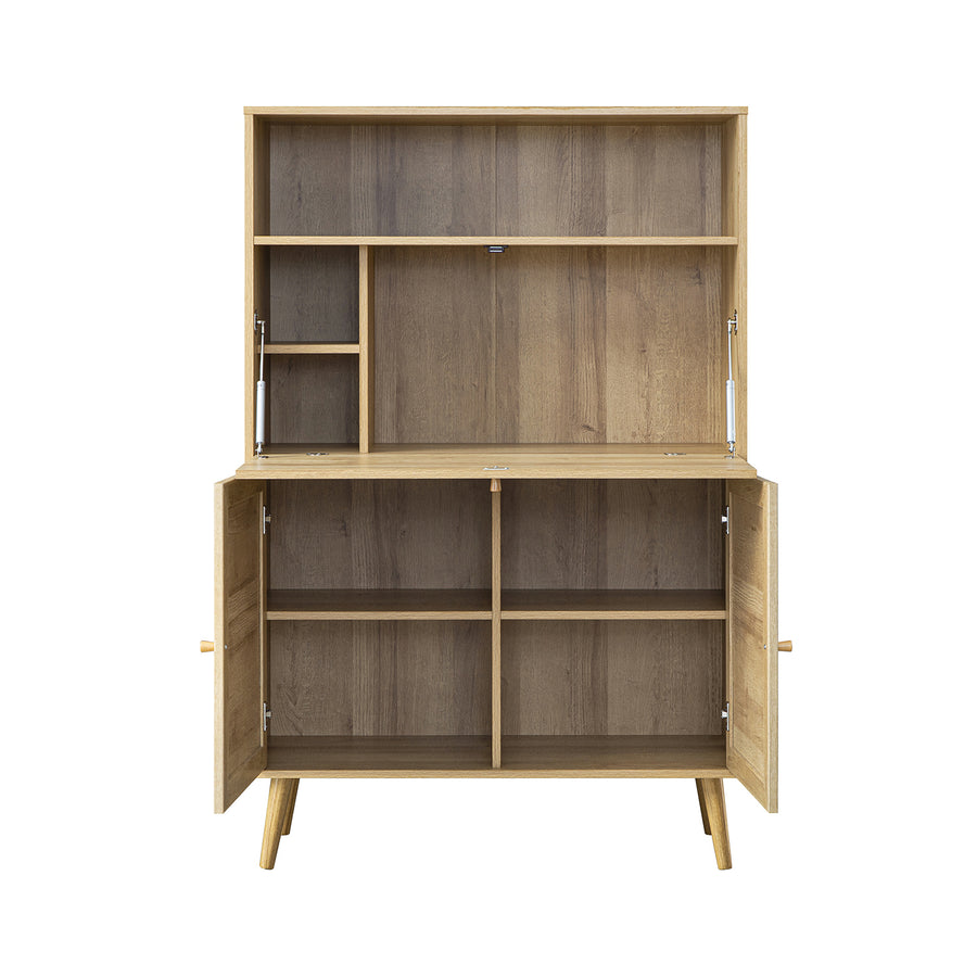 Frances Woven Rattan Writing Bureau, Natural