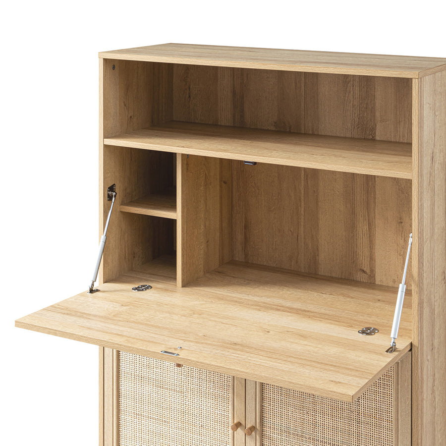 Frances Woven Rattan Writing Bureau, Natural
