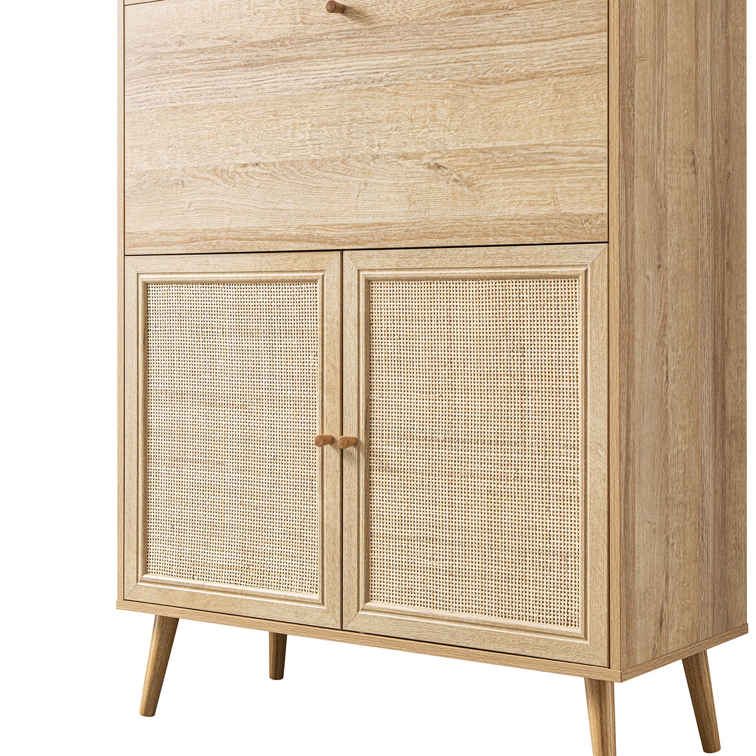 Frances Woven Rattan Writing Bureau, Natural