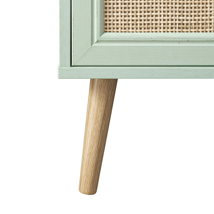 Frances Woven Rattan Writing Bureau, Mint