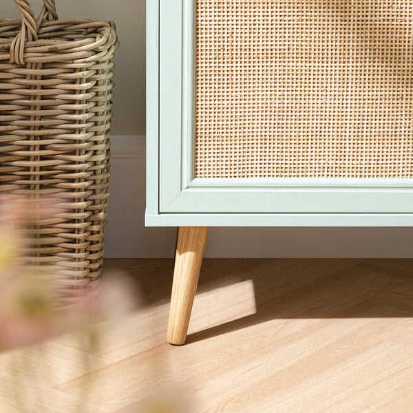 Frances Woven Rattan Writing Bureau, Mint