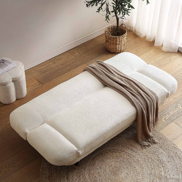 Solna 2-Seater Sofa Bed, Beige Boucle