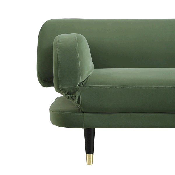 Solna 2-Seater Sofa Bed, Moss Green Velvet