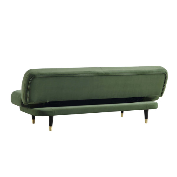 Solna 2-Seater Sofa Bed, Moss Green Velvet