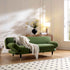 Solna 2 - Seater Sofa Bed, Moss Green Velvet - daals