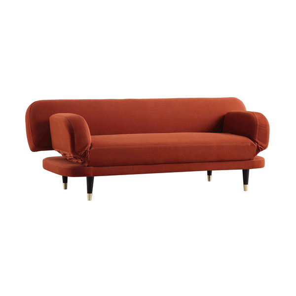 Solna 2-Seater Sofa Bed, Rust Velvet