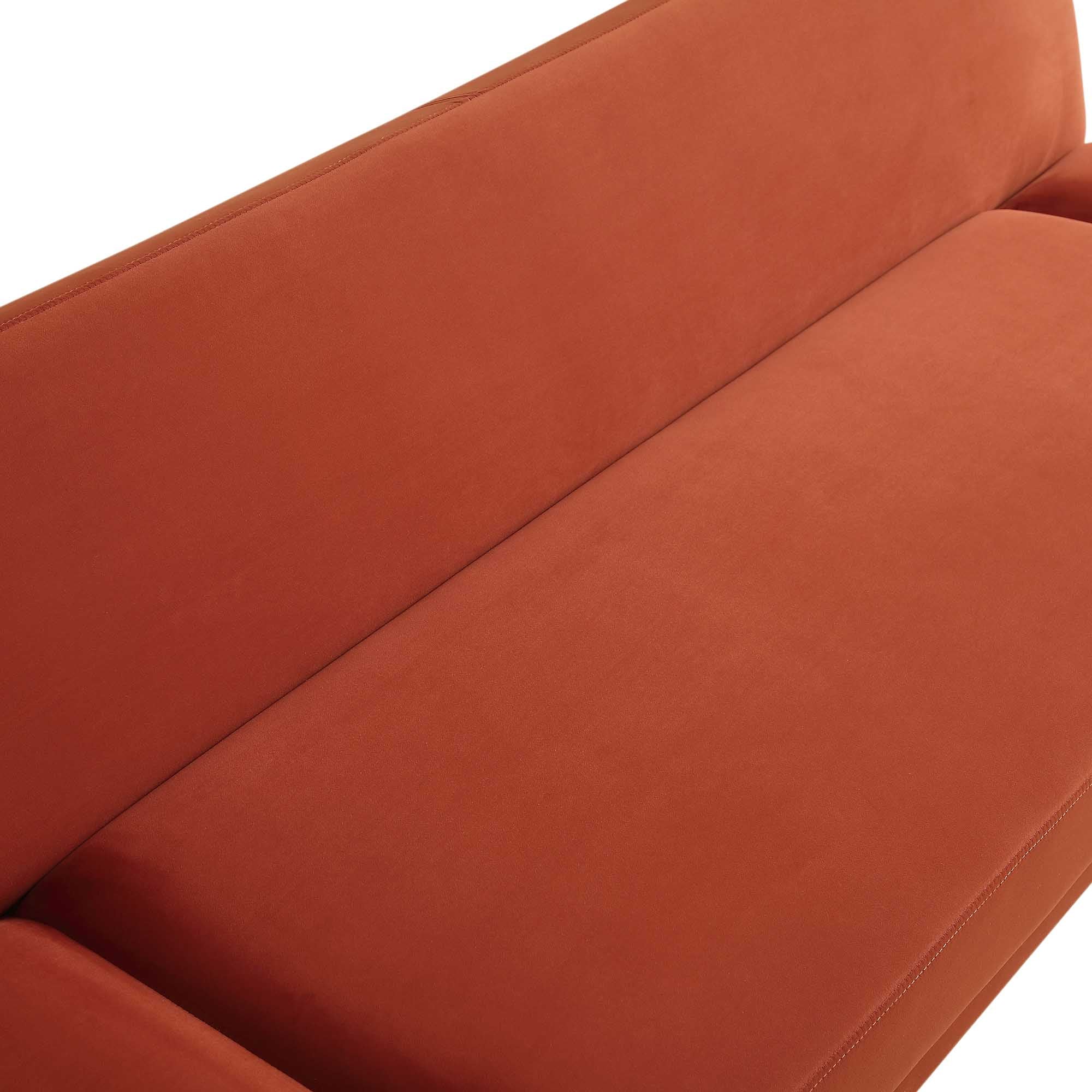 Solna 2-Seater Sofa Bed, Rust Velvet | daals