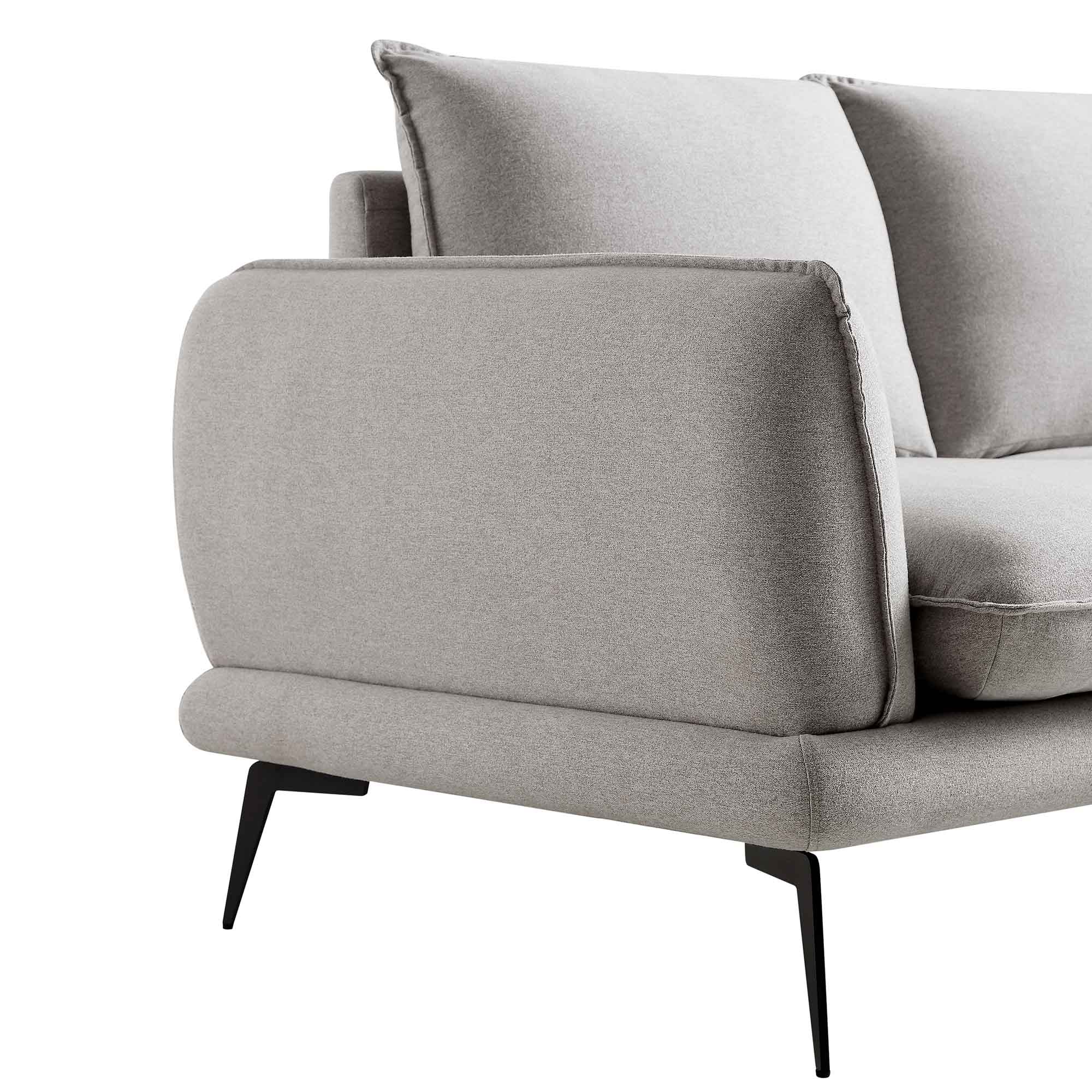 Obriel Grey Marl Fabric Sofa, 2-Seater