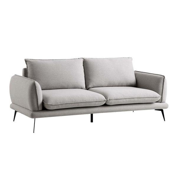 Obriel Grey Marl Fabric Sofa, 3-Seater