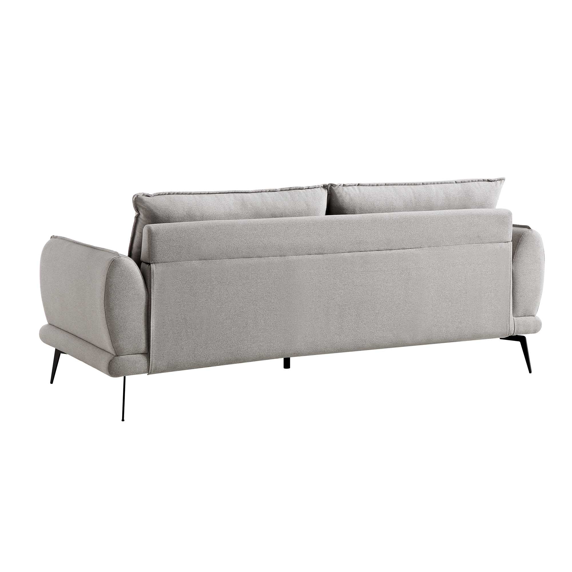 Obriel Grey Marl Fabric Sofa, 3-Seater