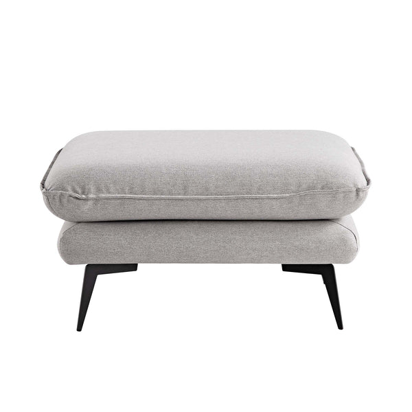 Obriel Grey Marl Fabric Footstool