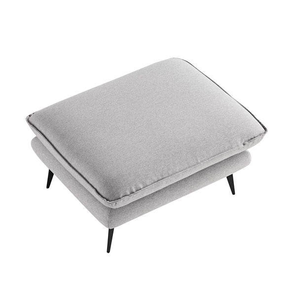 Obriel Grey Marl Fabric Footstool