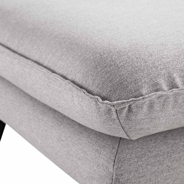 Obriel Grey Marl Fabric Footstool