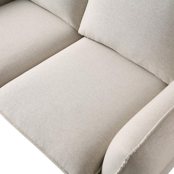 Obriel Oatmeal Fabric Sofa, 2-Seater
