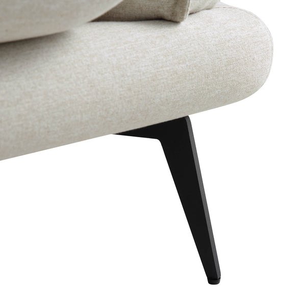 Obriel Oatmeal Fabric Sofa, 3-Seater