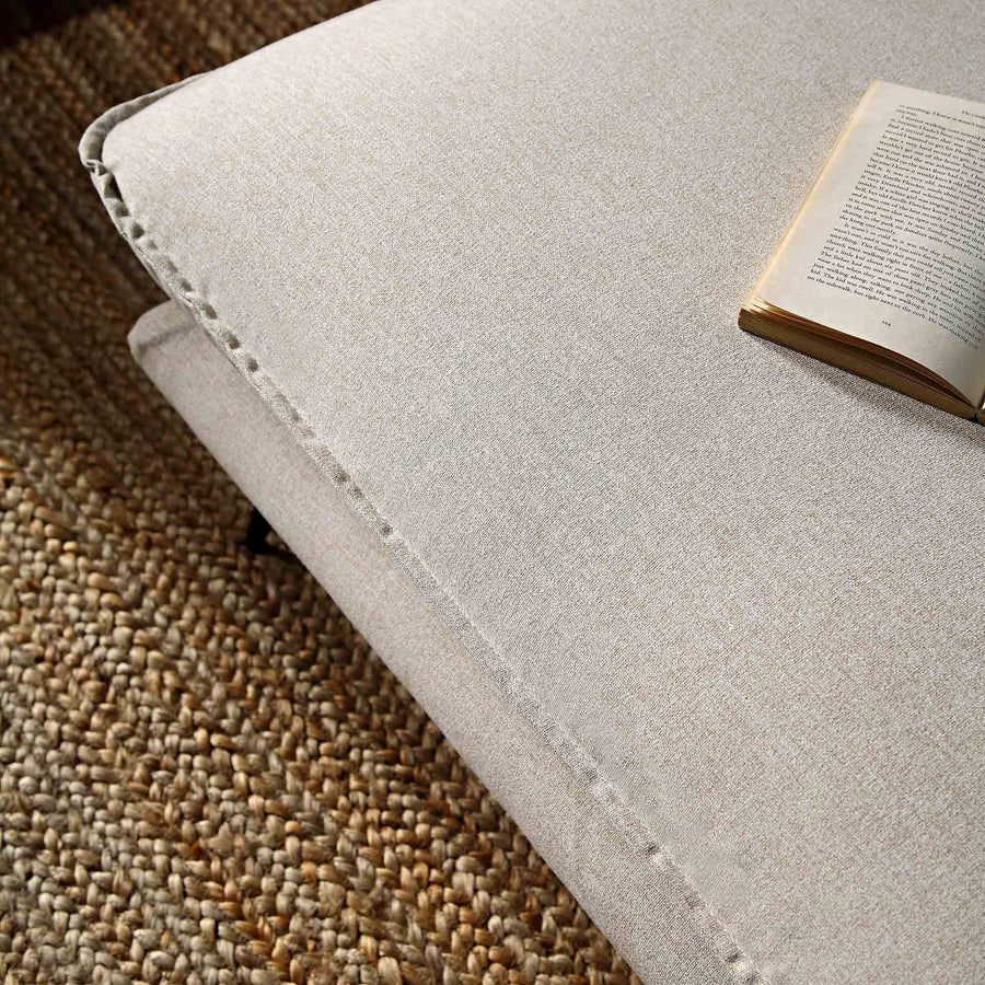 Obriel Oatmeal Fabric Footstool