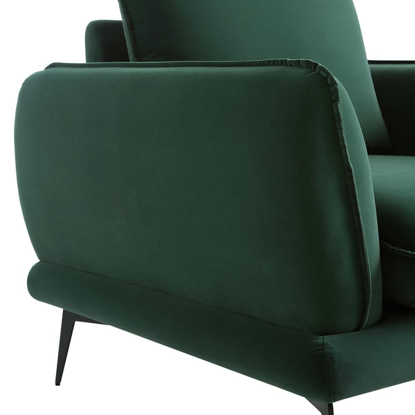 Obriel Forest Green Velvet Armchair