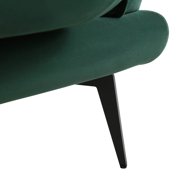 Obriel Forest Green Velvet Sofa, 3-Seater