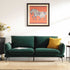 Obriel Forest Green Velvet Sofa, 3 - Seater - daals