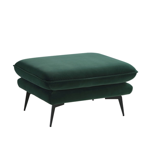 Obriel Forest Green Velvet Footstool