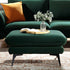 Obriel Forest Green Velvet Footstool - daals