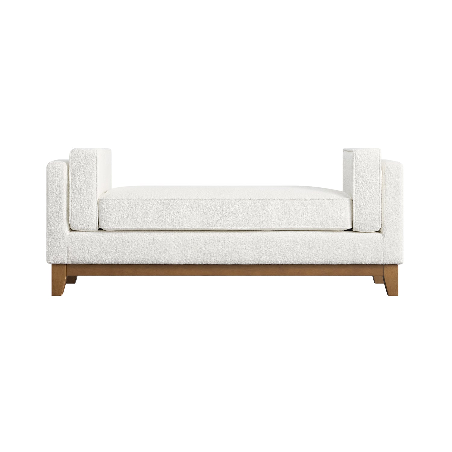 Dipley Beige Boucle Upholstered Bench