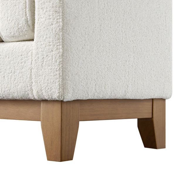 Dipley Beige Boucle Upholstered Bench
