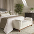 Dipley Beige Boucle Upholstered Bench - daals