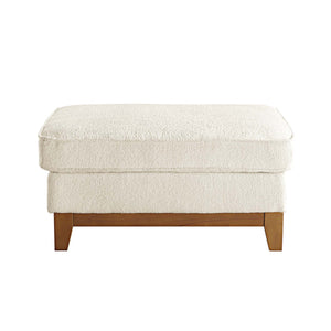 Dipley Beige Boucle Fabric Storage Footstool