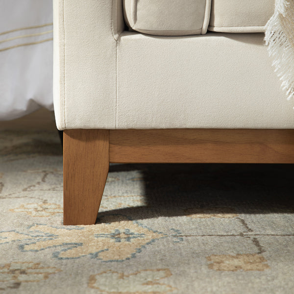 Dipley Champagne Velvet Upholstered Bench - daals