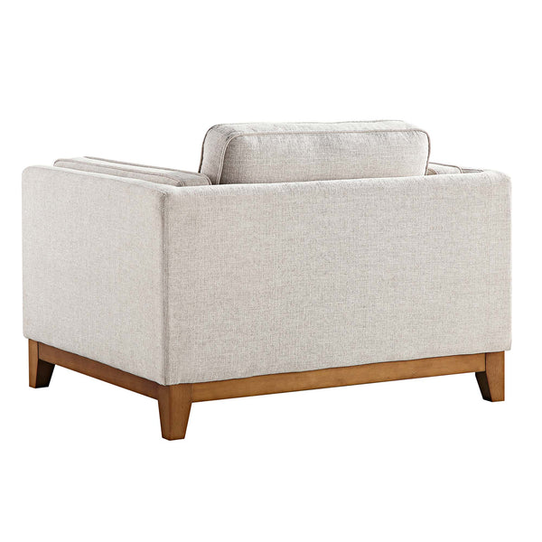 Dipley Oatmeal Fabric Sofa, 1-Seater