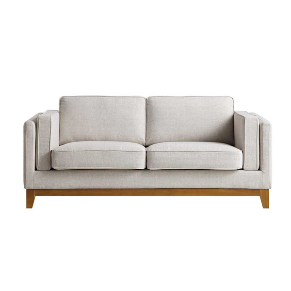 Dipley Oatmeal Fabric Sofa, 2-Seater