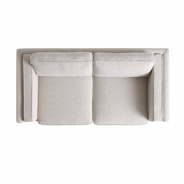 Dipley Oatmeal Fabric Sofa, 2-Seater
