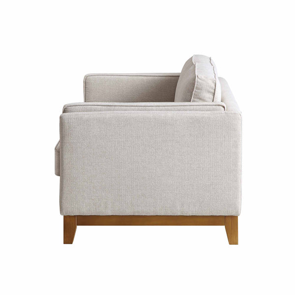 Dipley Oatmeal Fabric Sofa, 2-Seater