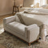 Dipley Oatmeal Woven Fabric Upholstered Bench - daals